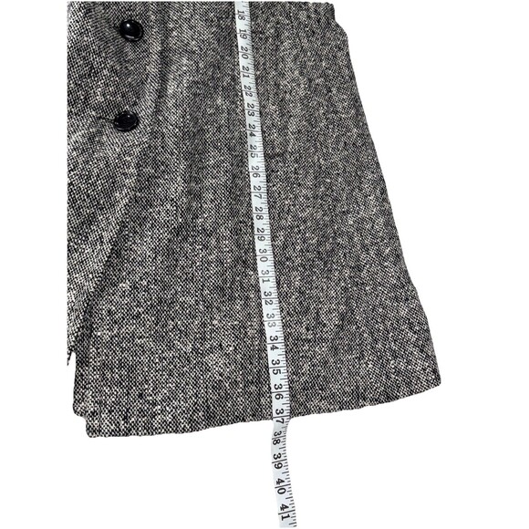 MarkReed Fashion Womens Salt Pepper Tweed Wool Blend Button Coat Vintage Sz 18P - Picture 9 of 10